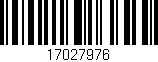 Código de barras (EAN, GTIN, SKU, ISBN): '17027976'