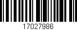 Código de barras (EAN, GTIN, SKU, ISBN): '17027986'