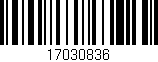Código de barras (EAN, GTIN, SKU, ISBN): '17030836'