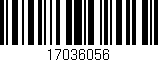 Código de barras (EAN, GTIN, SKU, ISBN): '17036056'