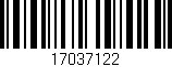 Código de barras (EAN, GTIN, SKU, ISBN): '17037122'