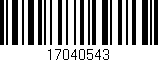 Código de barras (EAN, GTIN, SKU, ISBN): '17040543'