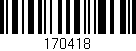 Código de barras (EAN, GTIN, SKU, ISBN): '170418'