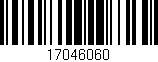 Código de barras (EAN, GTIN, SKU, ISBN): '17046060'