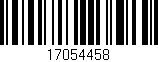 Código de barras (EAN, GTIN, SKU, ISBN): '17054458'