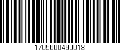 Código de barras (EAN, GTIN, SKU, ISBN): '1705600490018'