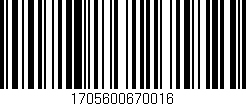 Código de barras (EAN, GTIN, SKU, ISBN): '1705600670016'
