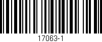Código de barras (EAN, GTIN, SKU, ISBN): '17063-1'