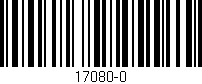 Código de barras (EAN, GTIN, SKU, ISBN): '17080-0'