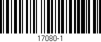 Código de barras (EAN, GTIN, SKU, ISBN): '17080-1'