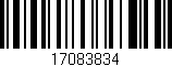 Código de barras (EAN, GTIN, SKU, ISBN): '17083834'