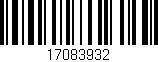 Código de barras (EAN, GTIN, SKU, ISBN): '17083932'