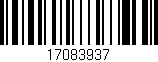 Código de barras (EAN, GTIN, SKU, ISBN): '17083937'