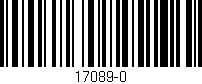 Código de barras (EAN, GTIN, SKU, ISBN): '17089-0'