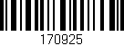 Código de barras (EAN, GTIN, SKU, ISBN): '170925'