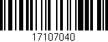 Código de barras (EAN, GTIN, SKU, ISBN): '17107040'