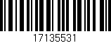 Código de barras (EAN, GTIN, SKU, ISBN): '17135531'