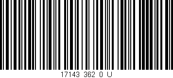 Código de barras (EAN, GTIN, SKU, ISBN): '17143_362_0_U'
