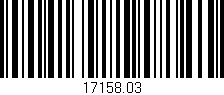 Código de barras (EAN, GTIN, SKU, ISBN): '17158.03'
