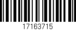 Código de barras (EAN, GTIN, SKU, ISBN): '17163715'