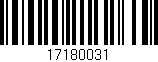 Código de barras (EAN, GTIN, SKU, ISBN): '17180031'