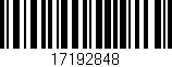 Código de barras (EAN, GTIN, SKU, ISBN): '17192848'