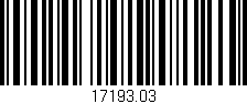 Código de barras (EAN, GTIN, SKU, ISBN): '17193.03'