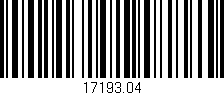 Código de barras (EAN, GTIN, SKU, ISBN): '17193.04'