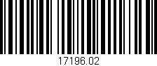 Código de barras (EAN, GTIN, SKU, ISBN): '17196.02'