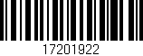 Código de barras (EAN, GTIN, SKU, ISBN): '17201922'