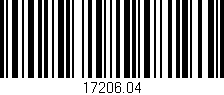 Código de barras (EAN, GTIN, SKU, ISBN): '17206.04'