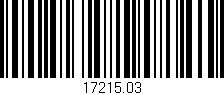Código de barras (EAN, GTIN, SKU, ISBN): '17215.03'