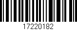 Código de barras (EAN, GTIN, SKU, ISBN): '17220182'