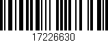 Código de barras (EAN, GTIN, SKU, ISBN): '17226630'