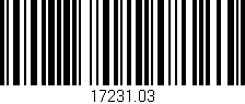 Código de barras (EAN, GTIN, SKU, ISBN): '17231.03'