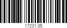 Código de barras (EAN, GTIN, SKU, ISBN): '17231.05'