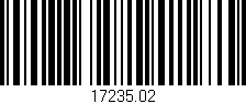 Código de barras (EAN, GTIN, SKU, ISBN): '17235.02'