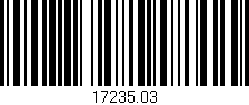 Código de barras (EAN, GTIN, SKU, ISBN): '17235.03'