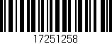 Código de barras (EAN, GTIN, SKU, ISBN): '17251258'