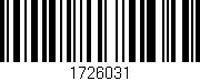 Código de barras (EAN, GTIN, SKU, ISBN): '1726031'