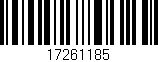 Código de barras (EAN, GTIN, SKU, ISBN): '17261185'