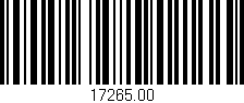 Código de barras (EAN, GTIN, SKU, ISBN): '17265.00'