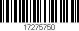 Código de barras (EAN, GTIN, SKU, ISBN): '17275750'