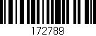 Código de barras (EAN, GTIN, SKU, ISBN): '172789'