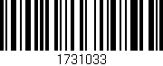Código de barras (EAN, GTIN, SKU, ISBN): '1731033'
