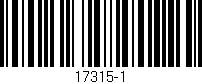 Código de barras (EAN, GTIN, SKU, ISBN): '17315-1'