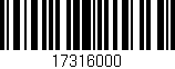 Código de barras (EAN, GTIN, SKU, ISBN): '17316000'