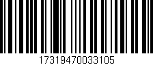 Código de barras (EAN, GTIN, SKU, ISBN): '17319470033105'