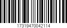 Código de barras (EAN, GTIN, SKU, ISBN): '17319470042114'