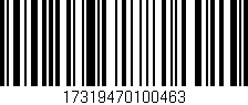 Código de barras (EAN, GTIN, SKU, ISBN): '17319470100463'